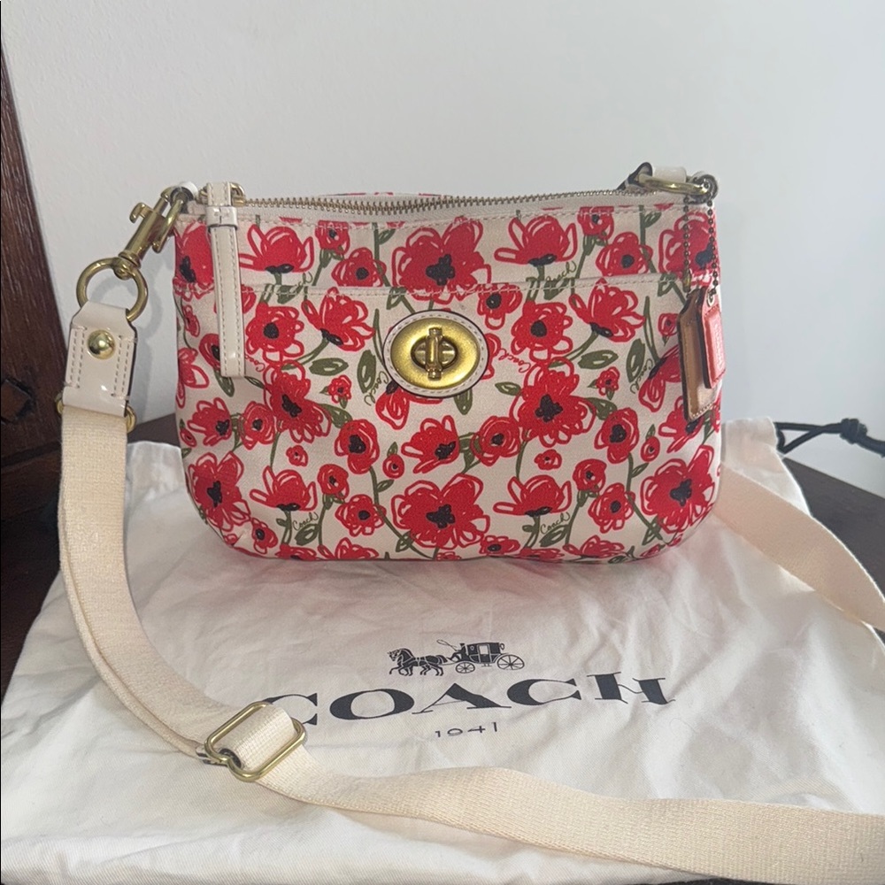 Coach Red Poppy Crossbody Bag